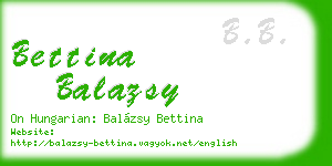 bettina balazsy business card